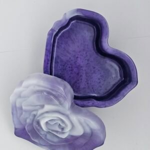 Heart Trinket Jar with rose lid