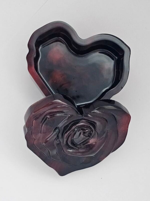 Heart Trinket Jar with rose lid