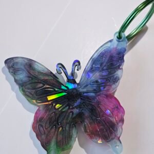 Holographic butterfly keychain
