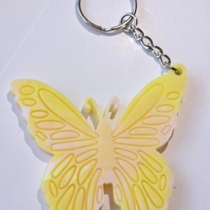 Holographic butterfly keychain