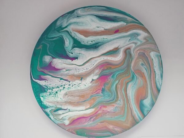 Abstract Canvas art. Round 12x12