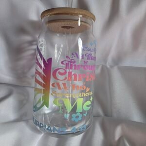 Glass tumbler/Bamboo lid