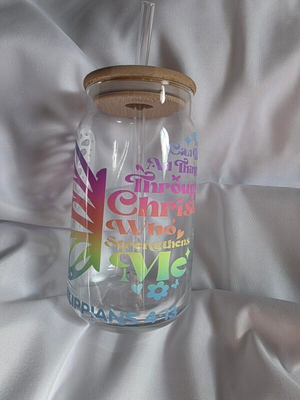 Glass tumbler/Bamboo lid